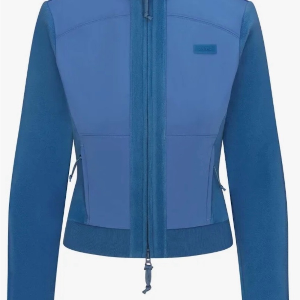 SKIMS Women's Fitted Blue Fleece Jacket